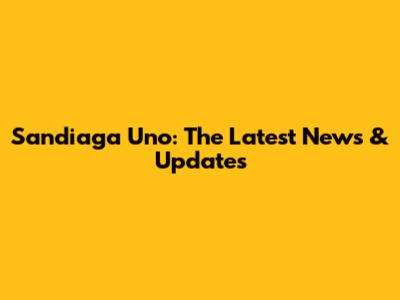 Sandiaga Uno: The Latest News & Updates